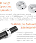 Built To Last Half Inch Bore Solid Carbon Steel Shaft Collars Zinc Plated 4 Pack Heavy Duty Set for Machinery use