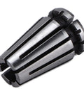 Close-up of a Pro ER8 9 Piece Collet Set for CNC milling, high speed steel, precision machined, size 1-5mm.