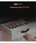 Soft Close Drawer Slides 10 Inch Stainless Steel And 22 Inch Three Section Cabinet Rails Heavy Duty Furniture Roller Track Hardware
