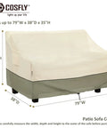 Waterproof Outdoor 3-Seater Sofa Cover Heavy Duty Protects Your Patio Furniture Up To 79W X 38D X 35H Inches With Durable Fabric