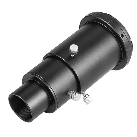 Black 1.25 Inch Variable Telescope Camera Adapter for Prime Focus and Eyepiece Projection Astrophotography, Fits Canon EOS