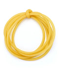 QWORK natural latex rubber tubing, 10 ft, 3/8 in OD x 1/4 in ID, yellow, coiled