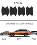 Dope Carbon Fiber Style Car Door Handle Cup Protectors Stickers Kit, Universal Fit for Car, SUV, Van, Black 4 Pack