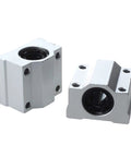Two Pack Linear Bearing Slides SCS12UU 12mm Length For CNC Parts And 3D Printer Upgrades, Smooth Glide For Precision Machines, Beef Up Motion, Reliable Linear Rails For Accurate Runs. Silver SCS12UU 12mm linear bearing blocks for CNC and 3D printer rails