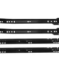 Beefy Undermount Drawer Slides Kit With Metal Rails And Back Mount Guides For Rock Solid Smooth Operation And Lasting Performance DIY Friendly Furniture Hardware That Installs Easy, black steel pair