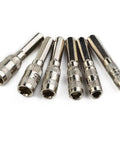 Six Point Hex Socket Kit With H4 Shank For Rusted Fasteners, 2.5mm To 5mm Metric Nut Driver, Auto Repair Tool Set displayed
