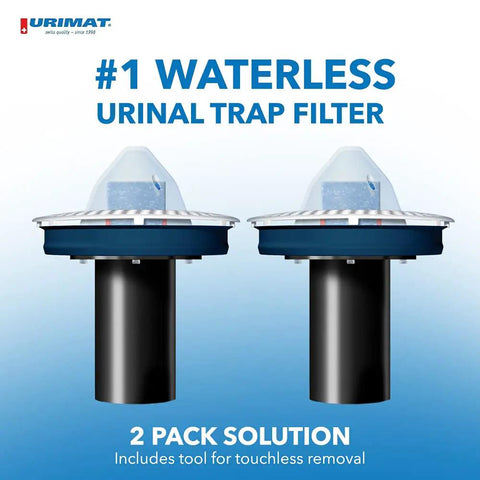 2 Pack Waterless Urinal Trap Filter For Plastic Urinals With Airtight Seal And Vertical Membrane System, front view