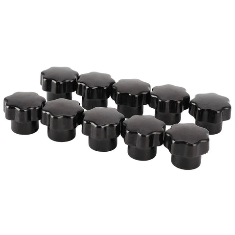 7 Star Soft Knob Holder With Brass Core For Machine Tools, Easy Grip Knob Holder For 6mm Thread, Pro Grade Workshop Gear Pack Of 10, Durable Smooth Surface, Ergonomic And Practical, black knobs pack