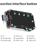 High Precision USB Voltmeter And Ammeter With Color LCD Screen showing function interface buttons for PD fast charge