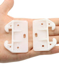 White Plastic Drawer Guides 10 Pack Comes With 20 Screws Hassle Free Install smooth gliding hardware in hand.