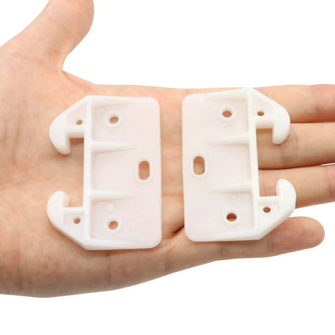 White Plastic Drawer Guides 10 Pack Comes With 20 Screws Hassle Free Install smooth gliding hardware in hand.