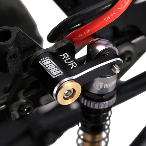 CNC Aluminum Shock Flex Blades For SCX24 1 24 RC Crawler Upgrade showing shock arm blade and mount detail