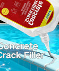 Heavy Duty Concrete Crack Filler And Dense Mineral Weed Barrier Joint Sealer For Patios And Pavers pouring from bottle