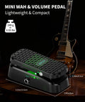 Two In One Wah And Volume Pedal For Electric Guitar With Custom RM Type Shielded Inductor On Wooden Surface Near Guitar