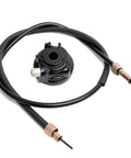 GY6 Right Side Speedometer Drive Gear Kit for Chinese 50cc to 150cc scooters and mopeds, black gear with 95cm cable