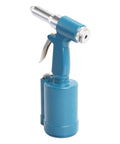 Heavy Duty Pneumatic Air Pop Rivet Gun With Hard Case delivers pro grade high speed power, with ergonomic design and a blue finish.