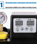 Smart 1L Automatic CNC Lubrication Pump control panel with display and pressure gauge for milling machines