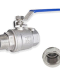 Beefy Full Port 1 Inch Stainless Steel Ball Valve With Long Handle MNPT To FNPT Heavy Duty Shut Off For Water Oil And Gas