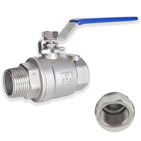 Beefy Full Port 1 Inch Stainless Steel Ball Valve With Long Handle MNPT To FNPT Heavy Duty Shut Off For Water Oil And Gas