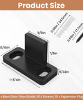 8 Pack Black Pocket Door Floor Guides Set For Bypass And Pocket Doors Durable POM Plastic Bottom Track With Screws Adjustable Spacing