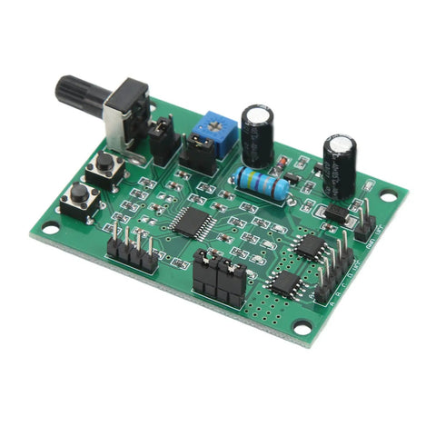 Micro Stepper Motor Driver Board For Robotics And Automation, Compact Protected Control Module, DC 5V To 12V 800mA Current, High Precision Control For Electronics Projects, 1 Pack, green PCB with knob and connectors
