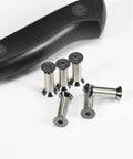 10 Packs M4 Hex Flat Head Screws And Rivets For Knife Handle Fixing Bolts Fasteners Kit For Blade Assembly DIY Knife Making Durable Hardware