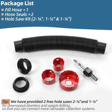 Rain Barrel Hose Connector Kit Link Two Rain Barrels To Double Your Rainwater Storage For Home Garden And Outdoor Chores