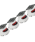 Heavy Duty Leveling Casters 4 Pack Slick Retractable Machine Wheels 1.5 Inch Nylon Aluminum Alloy on white background