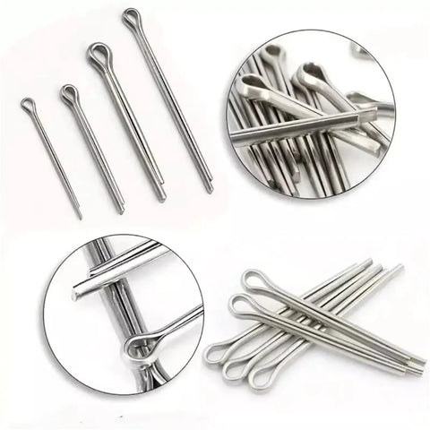 Two Piece Split Pins Kit Pro Grade Stainless Steel 304 U Pins For Mechanics And Cars Hairpin Split Cotter Pin Set Heavy Duty 340 Count