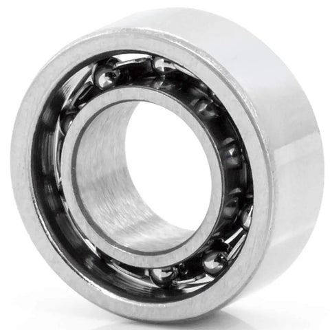 Close-up of 2 Pack Deep Groove Radial Ball Bearings Open Style Seal for Fidget Spinner DIY Projects, 0.25 in ID, metal construction