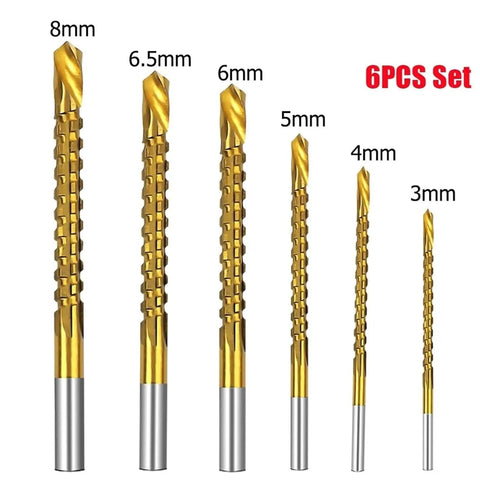 Awesome HSS Step Drill Bit Set With Hex Shank For Metal Wood And Plastic Perfect DIY Gear Include Multi Size Saw Bits From 4 To 32mm Tough Cutter Tools You Need To Tackle Any Project Like A Real Pro Today. 6-piece step bits 3-8mm and 4-8mm