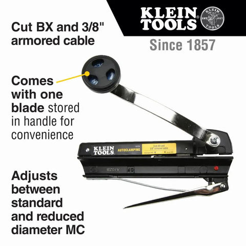 Armored And BX Cable Cutter 53725 That Cuts Up To Three Eighths Inch Armored Cable Including BX AC MC MCAP Greenfield