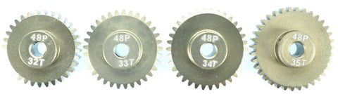 Beefy 48 Pitch Aluminum Pinion Gear Set For 540 And 550 Size Motors With One Eighth Inch Output Shaft Includes 4 Set Screws For RC Cars Trucks