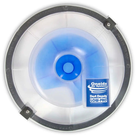 Top view of Low-Pro Plus Cyclone Dust Separator for Shop Vacuums, High-Flow Dust Collection Kit With 2.5 In Adapter And 3 Ft Hose