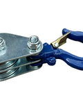 1 Ton Double Pulley Snatch Block With Hook Heavy Duty Wire Rope Lifting Pulley For Traction Trucks And Trolleys Safe Anti Disengagement Design Galvanized Steel Construction Bearings Built In close-up