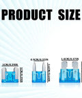 300 Piece Car Fuses Kit All In One Blade Fuse Assortment For Micro Mini And Standard Sizes size comparison image