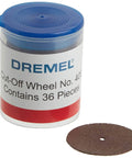 Dremel cut-off wheel set, 36 pieces, 15/16 in diameter, brown abrasive discs