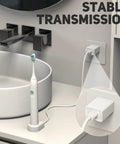 5V 2A USB Wall Charger For Sonicare Electric Toothbrushes And Water Flossers, Universal Wall Plug Power Adapter Compatible With Bitvae COSLUS Nicwell 7AM2M And More, White, plugged into bathroom outlet next to toothbrush