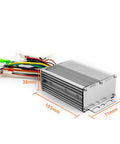 Plug And Play Slick Design 24V 36V 48V 350W Brushless Hub Motor Controller Square Wave Driver with dimensions and wiring.
