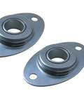 Garage Door Repair Football Bearing Plate With 1 Inch Flanged Bearing Replacement Part For DIY Friendly Easy Install And Heavy Duty Lift Gate Hardware Ideal For Garage Door Openers And Rollers, two metal plates