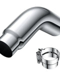 5 To 6 Inch Exhaust Elbow Tip With Clamp Chrome Diesel Tip For Pickup Trucks And Cars 5 Inch Inlet 6 Inch Outlet