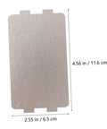 Dimensions of a single mica sheet from 6 Pack Microwave Mica Sheet Covers For Heat Insulation And Burn Protection, Easy Cut Waveguide Replacement Plates