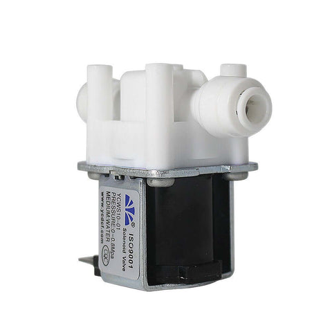 AC 110V Inlet Water Solenoid Valve One Quarter Inch Quick Connect Normally Closed High Pressure Electric Valve For RO Systems