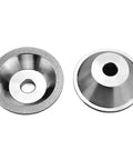 Two diamond alloy bowl shaped grinding wheels for metal, stone, glass ceramic finishing and deburring, high spin speed, durable