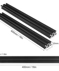 4 Piece 16 Inch 2040 Aluminum Extrusion Set Aluminum Profile Linear Rail Black Anodized For 3D Printer CNC DIY Laser Engraving Machine Heavy Duty Frame Kit