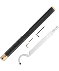 No Sweat Wood Lathe Hollowing Tool With Replaceable Tungsten Alloy Blade and comfy aluminum handle, including hex keys.