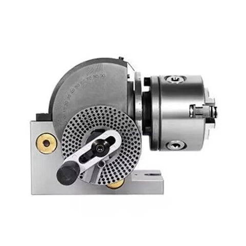 4 Inch Precision Dividing Head With 3 Jaw Chuck Semi Universal Rotary Table For Milling Machine built tough with a silver finish.