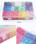 Best Value 408 Piece Plastic Snap Button Kit with Rainbow Color Organizer Case; 12mm T5 snaps; multi-color compartments visible
