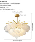 Showstopper Modern Luxury Crystal Rain Drop Chandelier Pendant Light Fixture with glass shell bead design and gold finish.