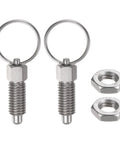 Killer Heavy Duty Stainless Steel Spring Plunger 2 Piece Pack with M10x1.5 Threads and Solid 6mm Round Pins for rock solid locking power.